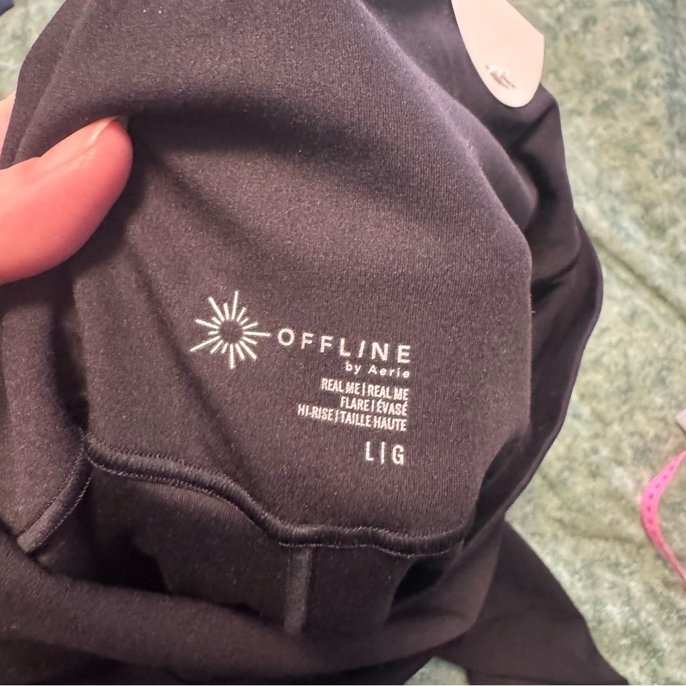 OFFLINE By Aerie Real Me High Waisted Crossover Flare Legging - Women’s Large - Picture 8 of 9